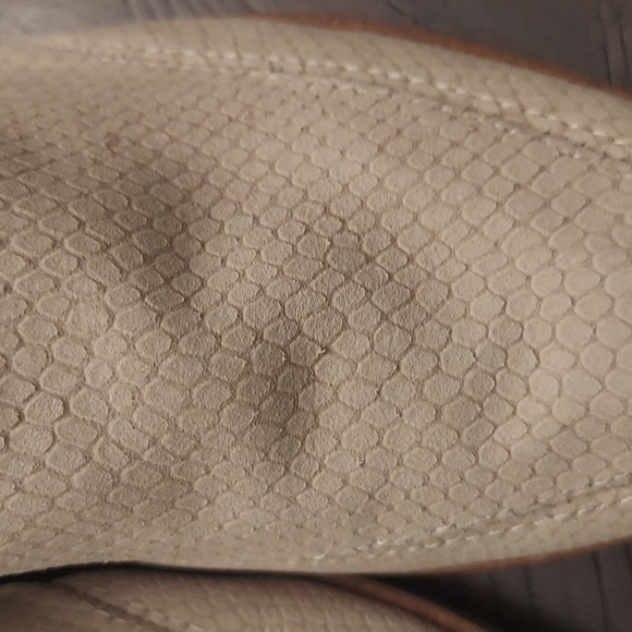 LUCKY BRAND Majzan Ivory Lizard Print Leather Slip On Loafers - Picture 6 of 14